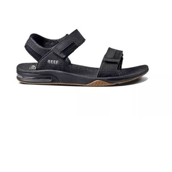 Reef 43965-V3 Fanning Baja Sandals Mens Sz 11 Black/Silver/Gum - Picture 6 of 6